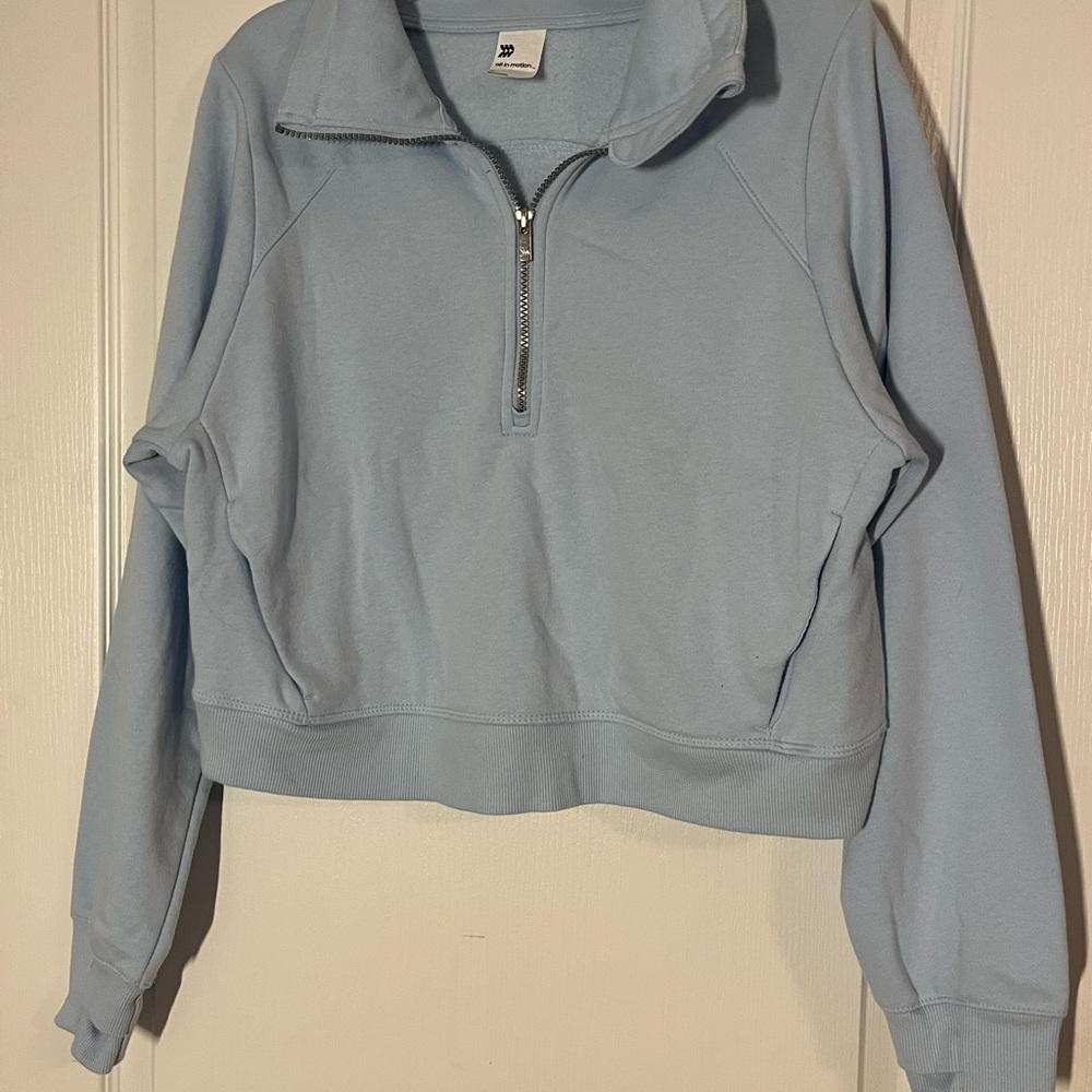 All in Motion Sky Blue Half-Zip Sweatshirt